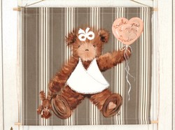 ours peint sur toile  matelas linpourlours
