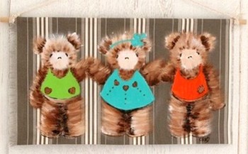 linpourlours ours sur toile  matelas pour chambre enfant