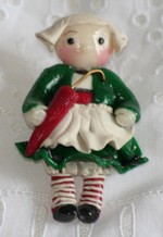 broche Bcassine - Lin pour l'ours