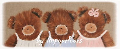 chambre d'enfant tableau ours sur lin brut - lin pour l'ours
