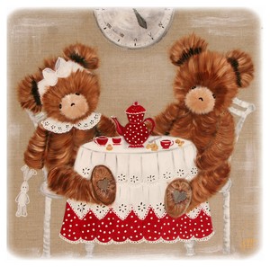 tableau chambre enfant sur lin brut