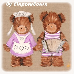 cadeau tableau petits  ours bretons