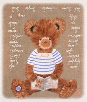 lipourlours tableau nounours decoration chambre bb